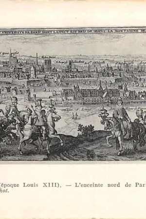 Frankrijk Ancien Paris (epoque Louis XIII) L'enceinte nord de Paris, de la Bastille au Couvent des Capucines France Europa HC52379 Ekspresowa dostawa