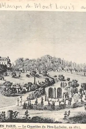 Frankrijk Ancien Paris Le Cimetiere du Pere-Lachaise en 1815 Begraafplaats France Europa HC52376 Nowość