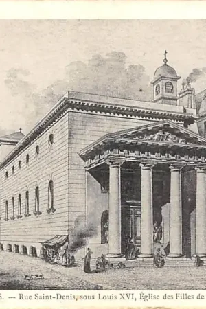 Frankrijk Ancien Paris Rue Saint-Denis Louis XVI, Eglise des Filles de Saint Chaumont France Europa HC52368 Darmowa dostawa