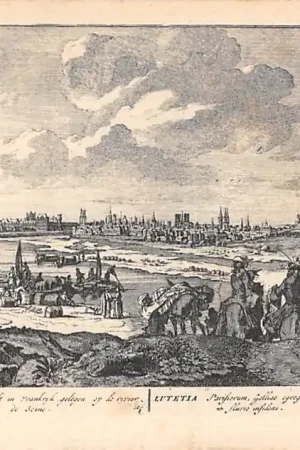 Tylko dziś Frankrijk Paris Au XVIIe Siecle Vue prise des Hauteurs de Chaillot a l'emplacement de la Place d'Iena actuelle France Europa HC52360