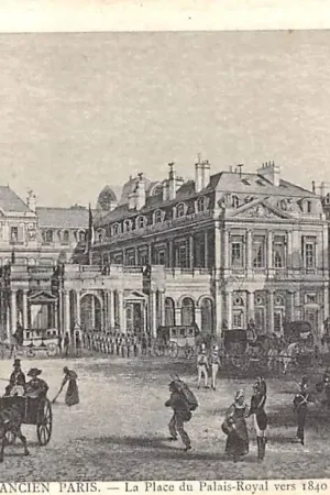 Frankrijk Ancien Paris La Place du Palais-Royal vers 1840 France Europa HC52357 Darmowa dostawa