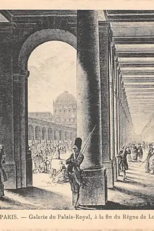 Frankrijk Ancien Paris Galerie du Palais Royal, a la fin du regne de Louis V France Europa HC52351 Kup teraz
