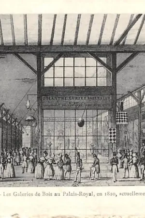 Wyprzedaż Frankrijk Ancien Paris Les Galeries de Bois au Palais-Royal, en 1810, actuellement Galerie d'Orlaens France Europa HC52342