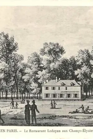 Autentyczny Frankrijk Ancien Paris Le Restaurant Ledoyen aux Champs-Elysees en 1800 France Europa HC52330