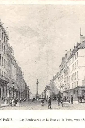 Ekspresowa dostawa Frankrijk Ancien Paris Les Boulevards et la Rue de la Paix, vers 1840 France Europa HC52328