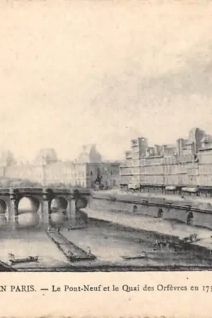 Wysoka jakość Frankrijk Ancien Paris Le 'Pont-Neuf et le Quai des Orfevres France Europa HC52322
