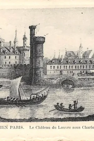 Frankrijk Ancien Paris Le Chateau du Louvre sous Charles V France Europa HC52321 Ekspresowa dostawa