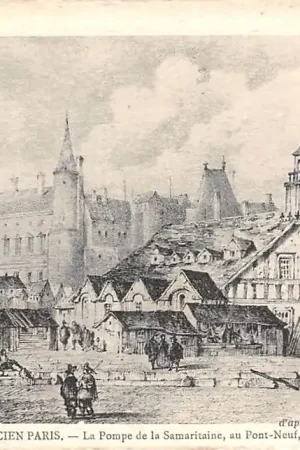 Frankrijk Ancien Paris La Pompe de la Samaritaine, au 'Pont-Neuf, sous Louis XIII France Europa HC52317 Ostatnia szansa