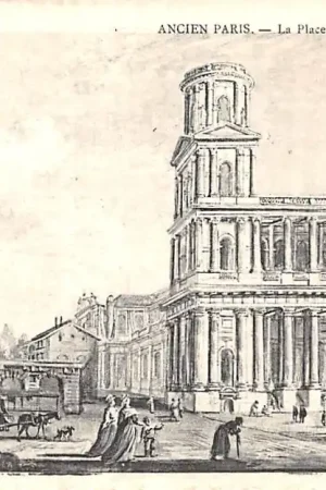 Nowość Frankrijk Ancien Paris La Place et l'Eglise Saint-Sulpice vers 1810 France Europa HC52311