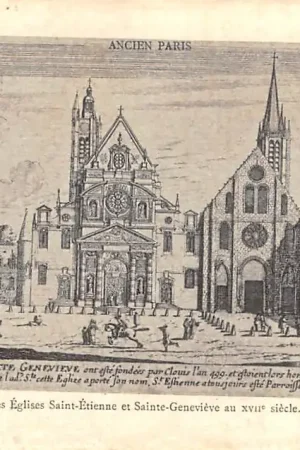 Wysoka jakość Frankrijk Ancien Paris Les Eglises Saint-Etienne et Sainte-Genevieve France Europa HC52272