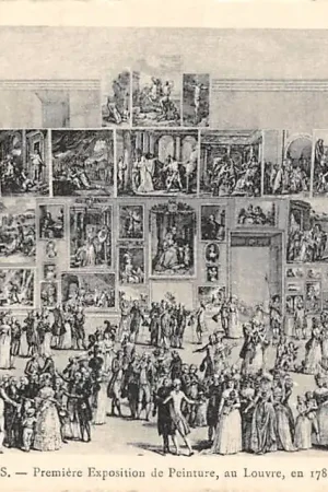 Autentyczny Frankrijk Ancien Paris Premiere Exposition de Peinture, au Louvre, en 1787 France Europa HC52267