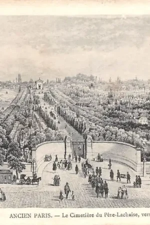 Frankrijk Ancien Paris Le Cimetiere du Pere-Lachaise, vers 1850 Begraafplaats France Europa HC52288 Ostatnia szansa