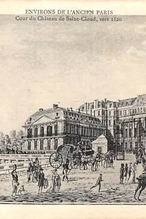 Nowość Frankrijk Environs Ancien Paris Cour du Chateau de Saint-Cloud, vers 1820 France Europa HC52284