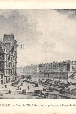Bezpieczna płatność Frankrijk Ancien Paris Vue de I'lle Saint-Louis, prise de la Place de Greves, en 1760 France Europa HC52282