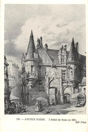 Oferta limitowana Frankrijk Ancien Paris L'Hotel de Sens en 1841 France Europa HC52259