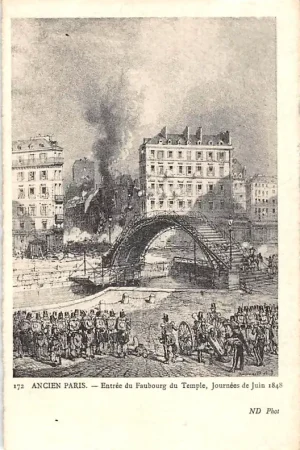 Frankrijk Ancien Paris Entree du Faubourg du Temple Journees de Juin 1848 France Europa HC52257 Premium