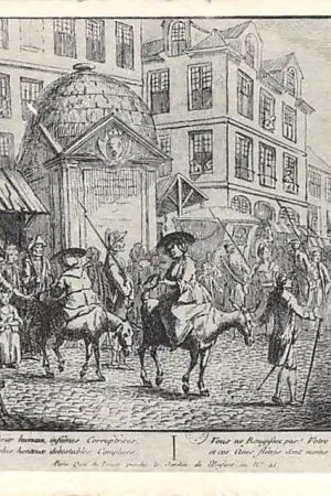 Frankrijk Moeurs et Costumes de L\\u2019Ancien Paris Chatiment inflige aux Proxenetes France Vintage Klederdracht Europa HC52241 Zamów teraz