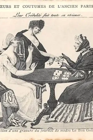 Frankrijk Moeurs et Costumes de L\\u2019Ancien Paris 'Leur Credulite fait toute sa Science France Vintage Klederdracht Europa HC52236 Ostatnia szansa