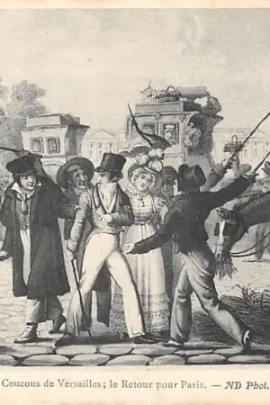 Oferta limitowana Frankrijk Moeurs et Costumes de L\\u2019Ancien Paris Les coucons de Versailles; le Retour pour Paris France Vintage Klederdracht Europa HC52229