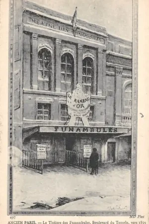 Frankrijk Ancien Paris Le Theatre des Funambules Boulevard du Temple vers 1859 France Europa HC52218 Oryginalny