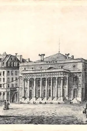 Oryginalny Frankrijk Ancien Paris Le Theatre de l'Odeon en 1820 France Europa HC52216