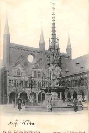 Duitsland Lübeck Marktbrunnen 1906 Deutschland Europa HC52161 Wyprzedaż