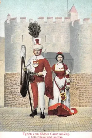 Oferta limitowana Duitsland Köln Typen vom Kölner Carneval-Zug 5. Kolner Bauer und Jungfrau 1906 Carnaval Deutschland Europa HC51855