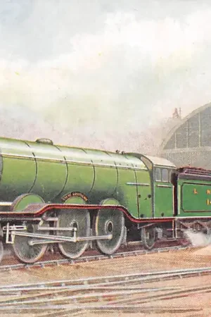 Ostatnia szansa Engeland London and North eastern Railway (Great Northern Section) Scotch Express leaving King's Cross Railways Illustrator C.T. Howard Treinen Spoorwegen England Europa HC51460