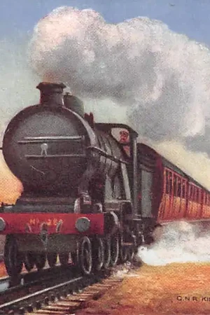 Engeland GNR Kings Cross to Leeds taking water Famous Expresses Railways Train Treinen Spoorwegen England Europa HC51457 Bezpieczna płatność