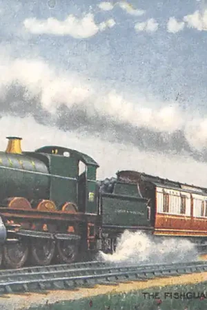 Tani Engeland Ierland The Fishguard boat express to Ireland Stoomtrein Treinen Train Spoorwegen Railways England Europa HC51453