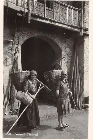 Italië Costumi Ticinesi Klederdracht Vintage Italia Europa HC51379 Tani