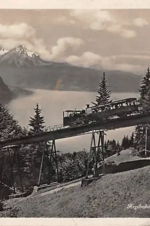 Zwitserland Rigibahn Schnurtobelbrucke und Pilatus 1937 Trein Zug Bahn Spoorwegen Schweiz Switzerland Europa HC51349 Popularny