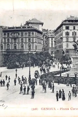 Italië Genova Piazza Corvetto 1900 Italia Europa HC51150 Ekspresowa dostawa
