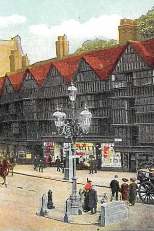 Darmowa dostawa Engeland London Holborn Old Houses Paard en wagen England Europa HC51065