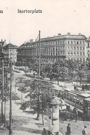 Darmowa dostawa Duitsland München Isartorplatz Tram Deutschland Europa HC51057