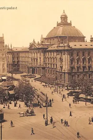 Zamów teraz Duitsland München Karlsplaz und Justizpalast Tram Deutschland Europa HC51055