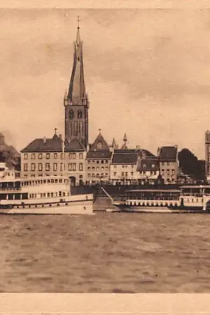 Oferta limitowana Duitsland Düsseldorf Rheinufer met Binnenvaart schepen 1929 Deutschland Europa HC51042