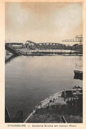 Duitsland Strassburg Zerstorte Brucke am klienen Rhein Strasbourg France Deutschland Europa HC51037 Premium