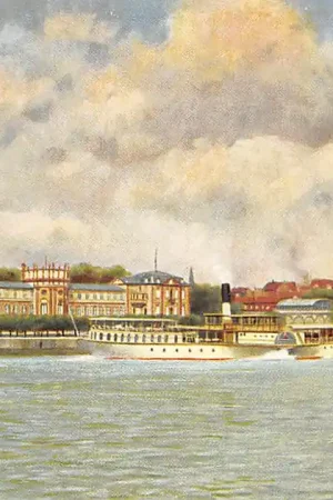 Ekspresowa dostawa Duitsland Blick auf Biebrich mit Schloss der Herzogs von Nassau Illustrator H. Hoffmann Deutschland Europa HC50986