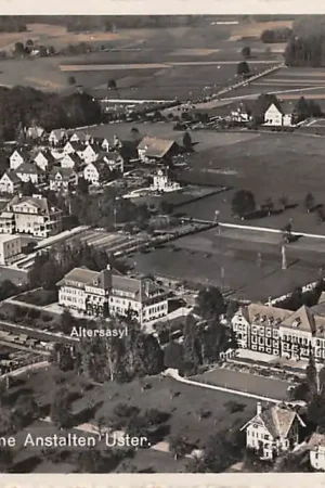 Tani Zwitserland Fliegeraufnahme Anstalten Uster 1946 Schweiz Suisse Switzerland Europa HC50957