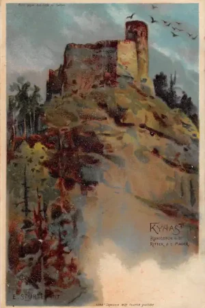 Duitsland Der Burg Kynast über Hermsdorf Kunigunde u.d. Ritter a.d. Mauer Luna Sagenserie No. 37 HC49809 Darmowa dostawa