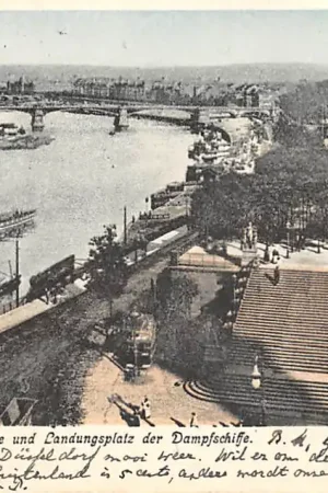 Dresden Bruhl'sche Terasse und Landungsplatz der Dampfschiffe 1902 Scheepvaart Schepen Deutschland Europa HC49213 Ostatnia szansa