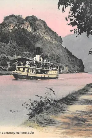 Ostatnia szansa Zwitserland Interlaken Brienzerseepromenade Stoom Raderboot Schepen Scheepvaart Schweiz Suisse Switzerland Europa HC49229