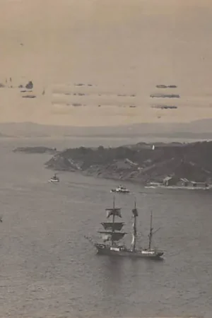 Noorwegen Kristianafjorden Norge Norway Stoom en zeil schepen 1907 Scheepvaart Europa HC49033 Oryginalny