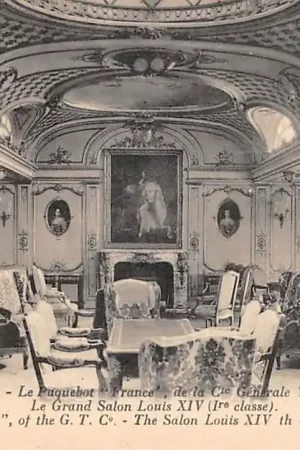 Frankrijk Le Havre La Paquebot France de la Cie. Generale Transatlantique Le grand Salon Louis XIV 1re classe Scheepvaart Schepen Europa HC48796 Ekspresowa dostawa