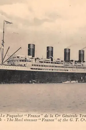 Premium Frankrijk Le Havre La Paquebot France de la Cie. Generale Transatlantique en route pour New York Scheepvaart Schepen Europa HC48787