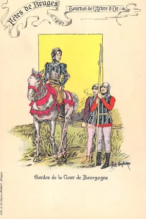 België Brugge Fetes de Bruges 1907 Tournoi de l'Arbre d'Or Gardes de la Cour de Bourgogne Illustrator Flori Van Acker Europa HC48699 Niska cena