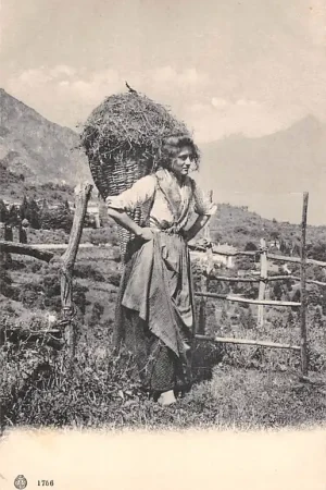 Italië Boerin Klederdracht Italia Europa Vintage HC48435 Kup teraz