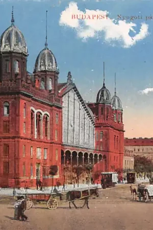 Hongarije Budapest Nyugati palyaudvar Tram Westbahnhof Station Spoorwegen Magyarország Hungary Europa HC47793 Autentyczny