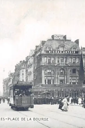 België Brussel Bruxelles Place de la Bourse met tram 947 Europa HC47787 Wyprzedaż